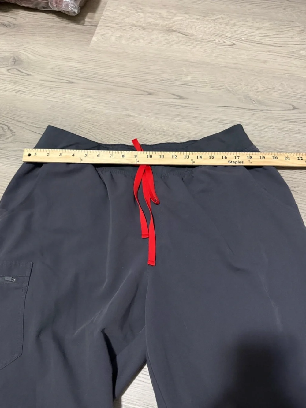 Figs Men's Charcoal Joggers with Red Drawstring